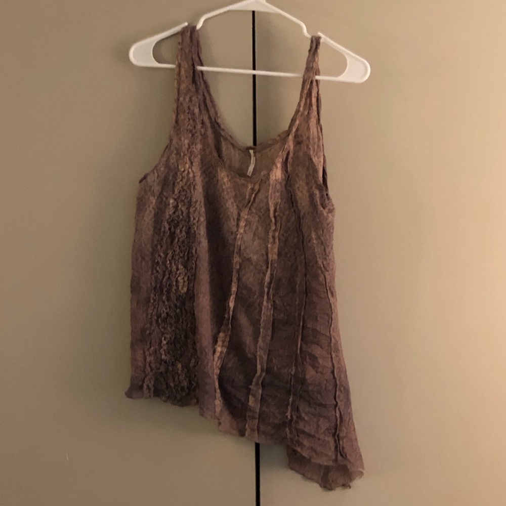 Free People Asymmetrical Tank ASO Violet Harmon